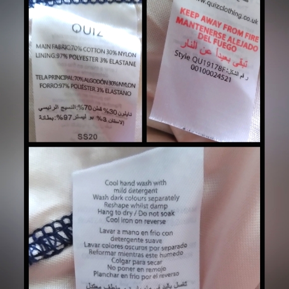 Quiz Navy Lace Contrast Lining High-Neck cap sleeve midi dress, size 6 - Picture 8 of 9